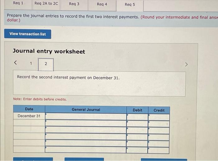 issuance. 2(a) For each semiannual period, complete the table below to calculate