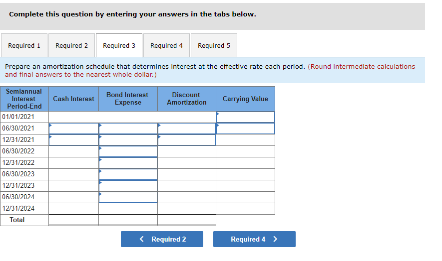 price of the bonds at January 1, 2021. (Round final answers to