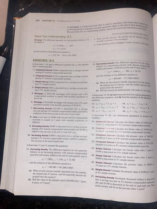 on pages 481 and 482.. Do/answer the following: What is the principal?