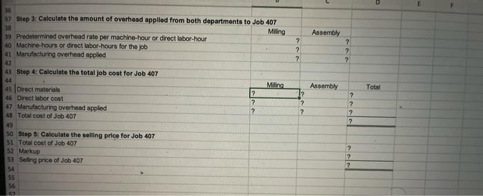 worksheet version of the example in the text. Enter formulas in the