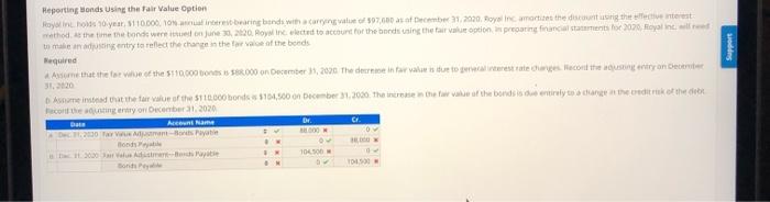 sodding Reporting Bonds Using the Fair Value Option Royal Inc holds 10-year,