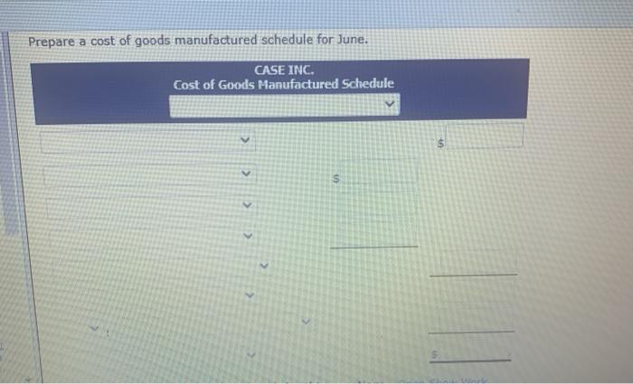 follows. $33,900 $32,400 Cost Element Direct materials Direct labor Manufacturing overhead Job