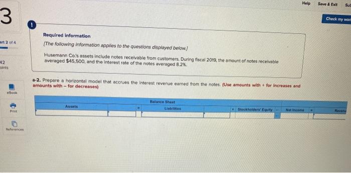 3 Required information Help Save & Exit Sub Check my work art