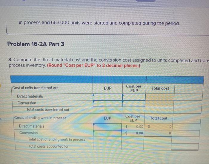 in process and 663,000 units were started and completed during the period.