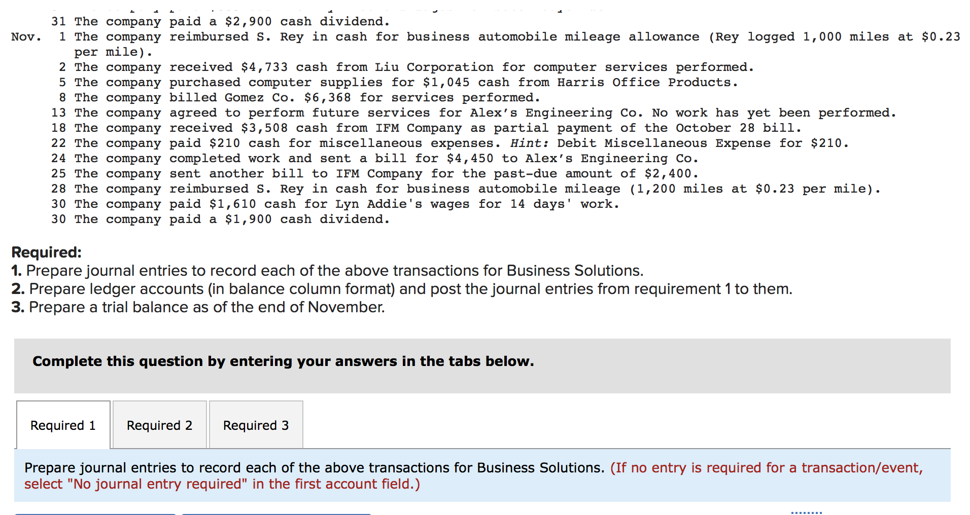 Santana Rey launched a computer services company called Business Solutions, which provides