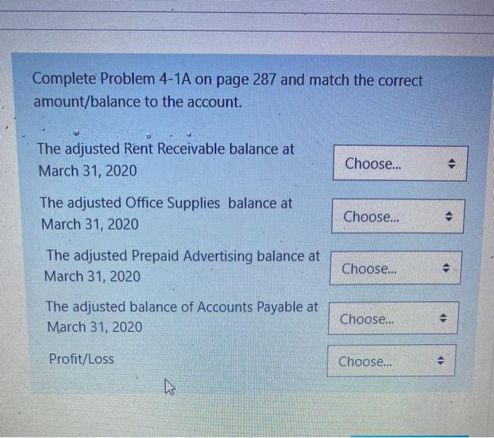 Adjusted trial balance columns = $646,265 The March 31, 2020, unadjusted trial