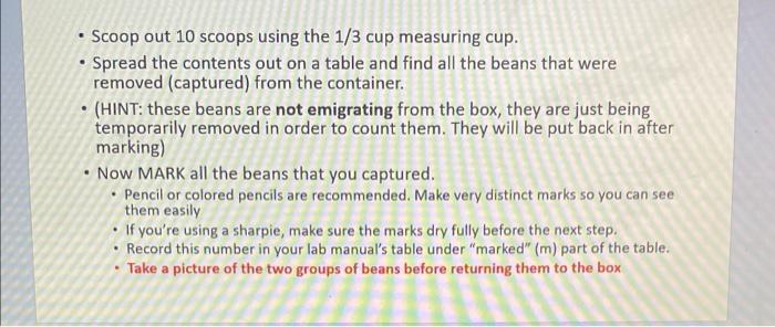 marked (M) # of individuals captured (C) the second time # of