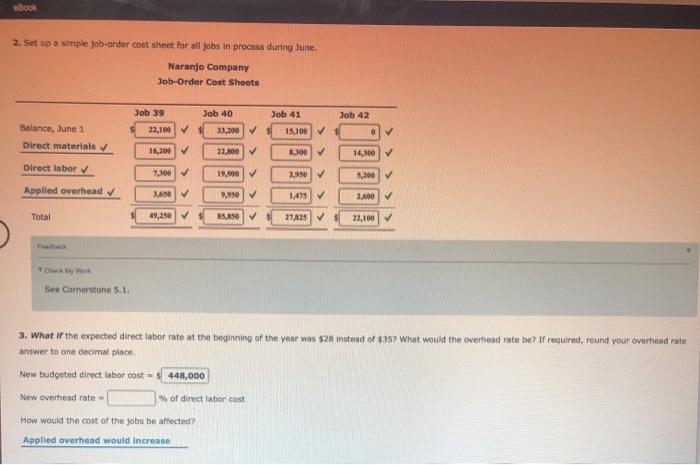 eBook 2. Set up a simple job-order cost sheet for all jobs