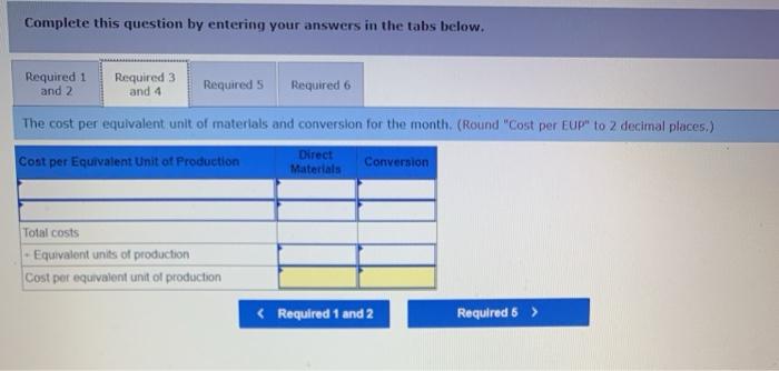 its products. Information for the company's first production process September follows. Assume