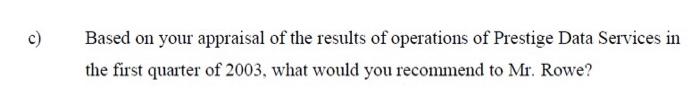 might more easily understand how well Prestige Data Services is performing?