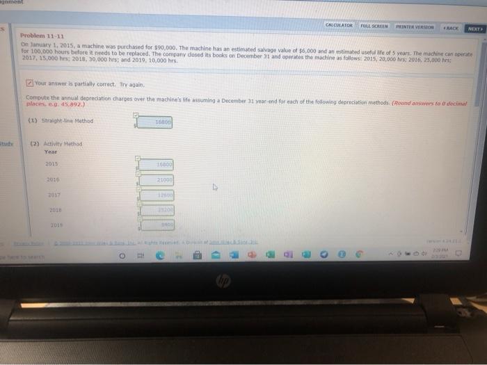 gnment CALCULATOR FRILL SCREEN PRINTER VERSION BACK NEXT On January 1, 2015,