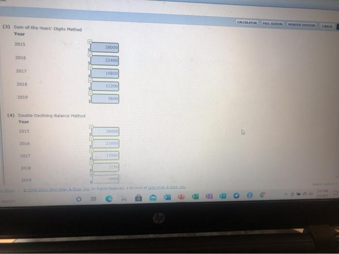 a machine was purchased for $90,000. The machine has an estimated salvage