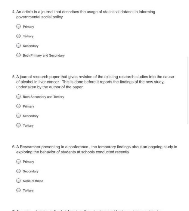 4. An article in a journal that describes the usage of statistical