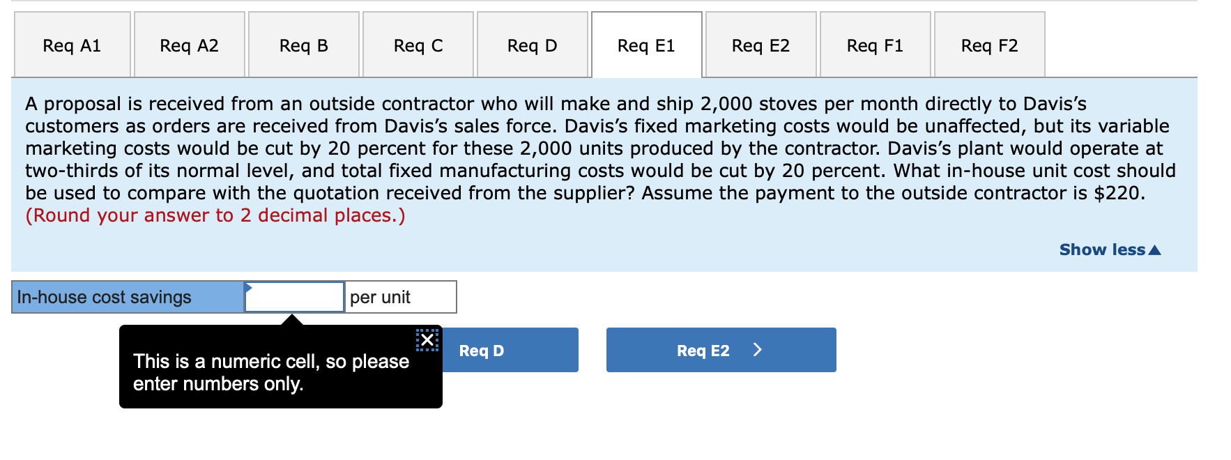 market the stoves at the company's normal volume of 6,000 units per