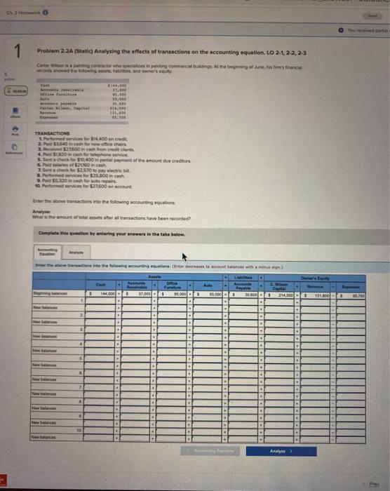 Ch 2 Home 0 1 Problem 2.2A (Static) Analyzing the effects of