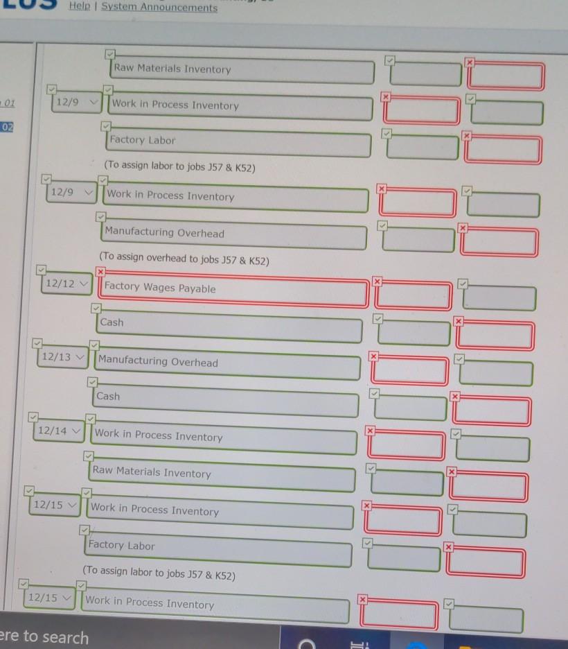 its service locations this month. Job J57 and Job K52 involve 15
