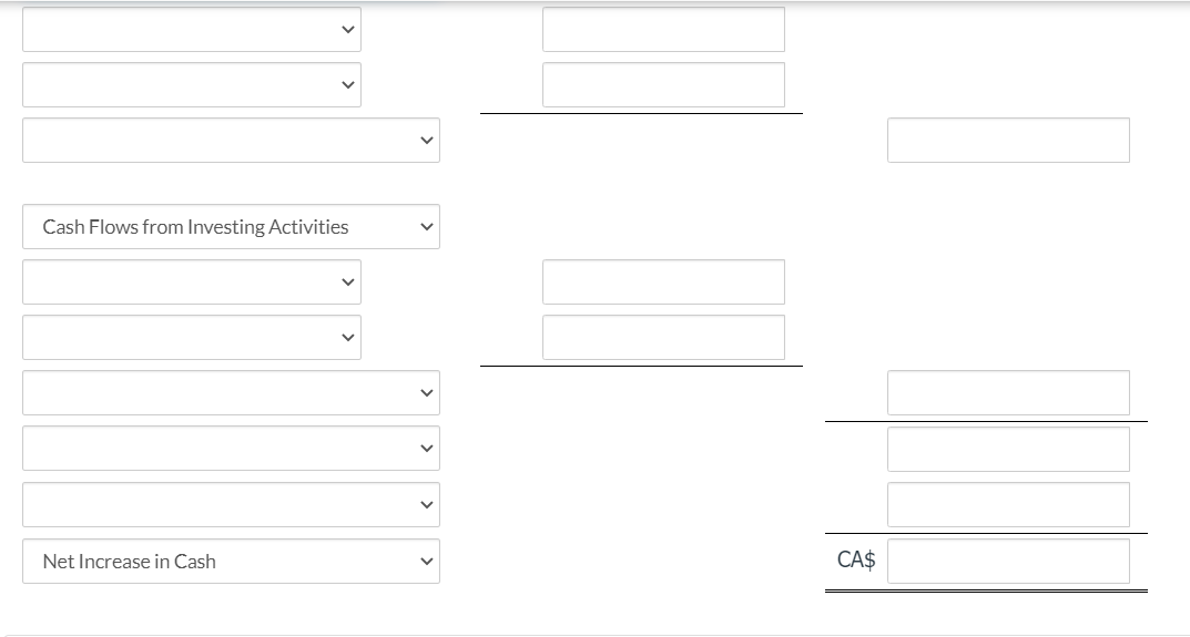 2022 2021 Cash CA$177,000 CA$46,500 Accounts receivable 118,000 76,500 Investments 70,000 96,000