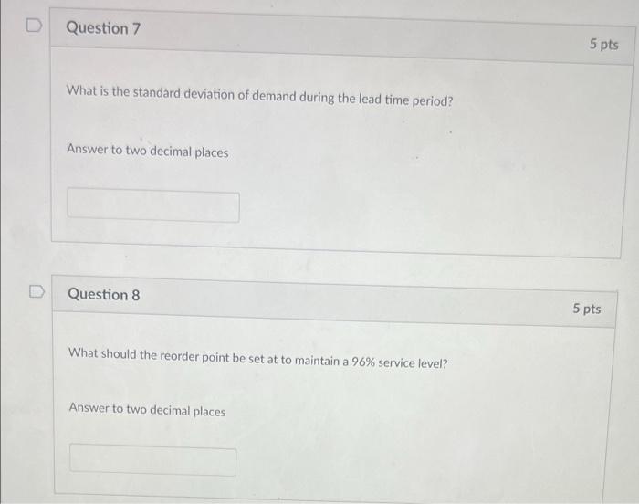 has also calculated that it should use a holding cost that is