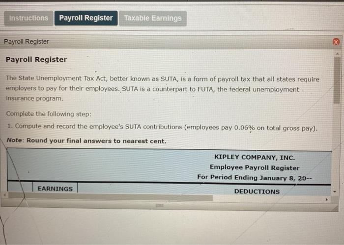 This problem continues the computing and recording employee payroll for the Kipley