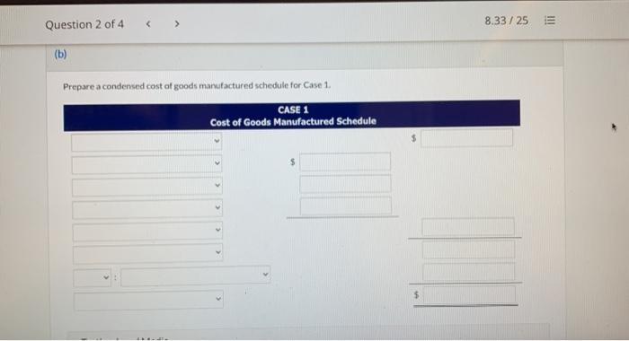 costs 24,220 17.100 (a) Beginning work in process inventory 1,710 8650 (h)
