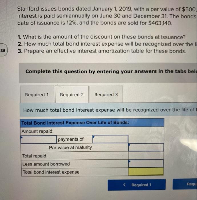 $500,000. The bonds' annual contract rate is 9%, ar interest is paid