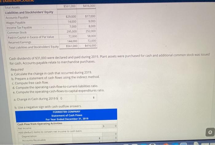 P Flag question eBook Print Statement of Cash Flows (Indirect Method) The