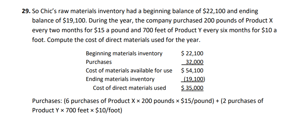 of cost of goods manufactured for the 20Y5 calendar year-end. So Chic