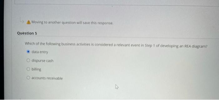 A Moving to another question will save this response. Question 5 Which