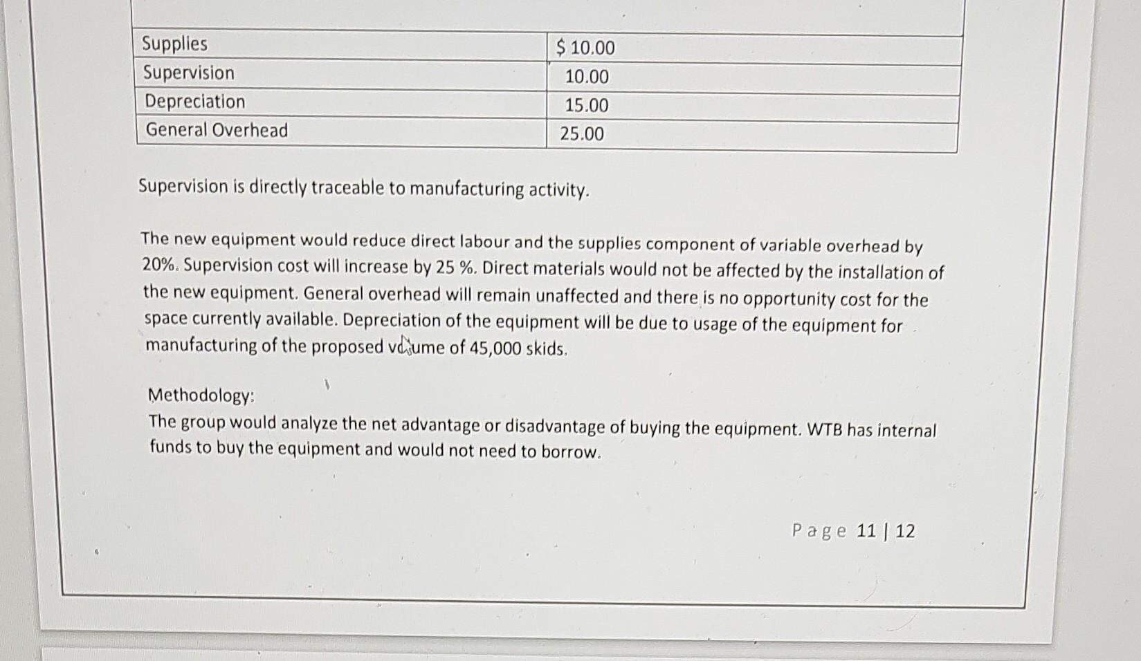 will be high, CC is exploring the possibility of buying the packaging