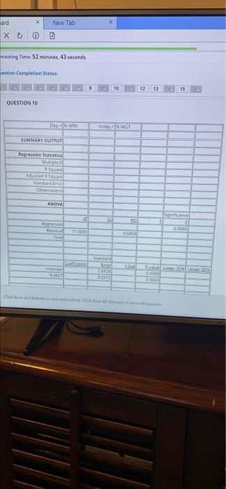 ard New Tab X & 0 B maining Time: 52 minutes, 43