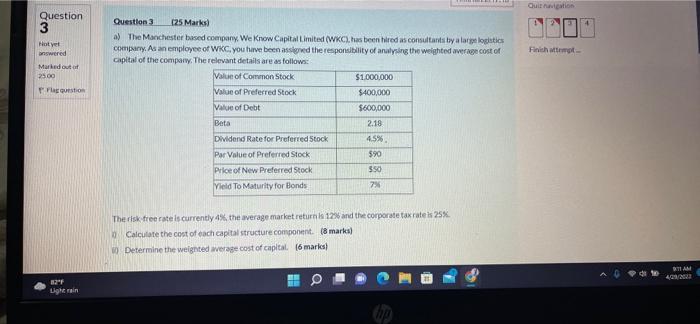 Question 3 Not yet answered Question 3 (25 Marks) a) The Manchester