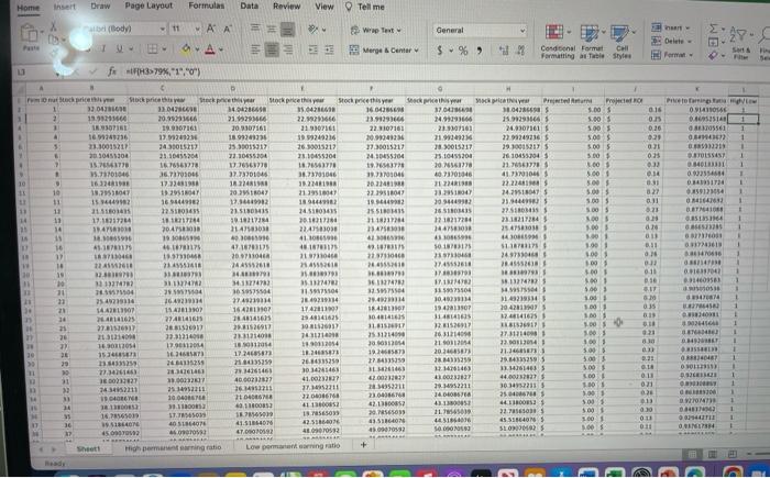 Home Paste 13 Insert Draw Page Layout Formulas Data X abri (Body)