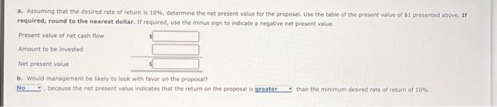in evaluating the purchase of $98,100 of equipment, having a four-year useful
