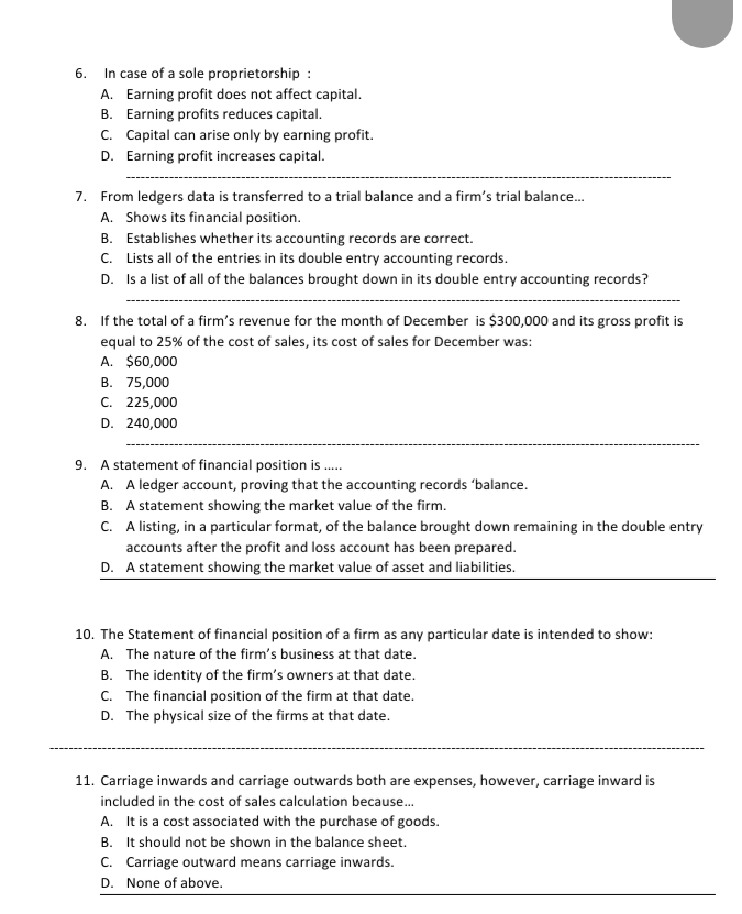 1. The gross profit margin earned on an item which cost $1,000