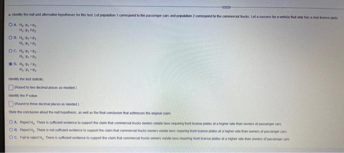 hypothesis is that commercial trucks owners violate laws requiring tre a. Test