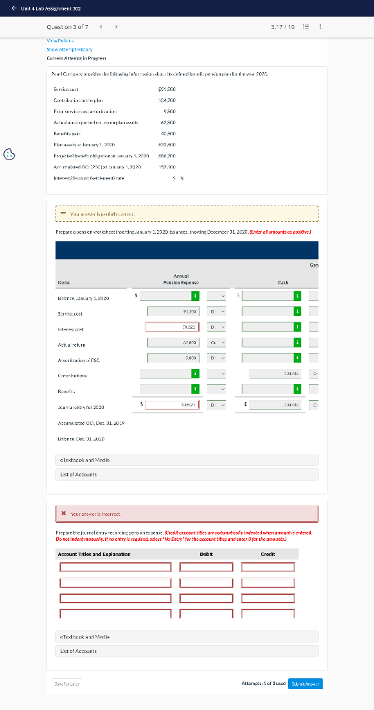 Unit 4 Lab Assignment 302 Question 3 of 7 View Policies <