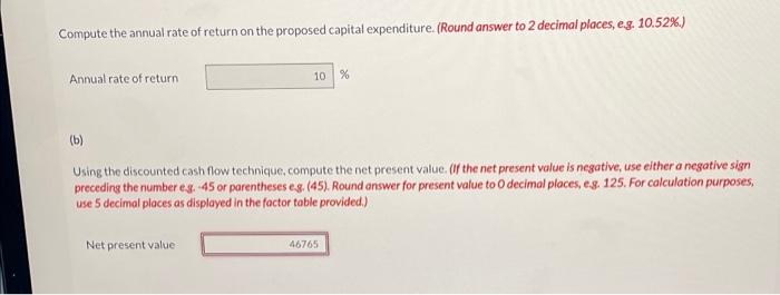 of $216,200 in additional productive facilities. The new machinery is expected to