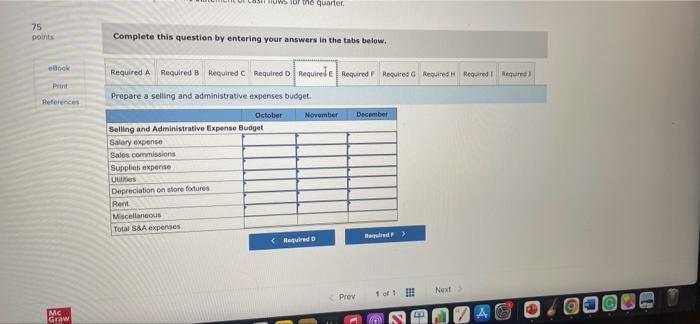 As budget coordinator, you have been assigned the following tasks. Required a.