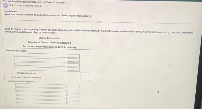 Inventory, Jan. 1, 2017 Direct materials inventory, Dec. 31, 2017 Finished-goods inventory,