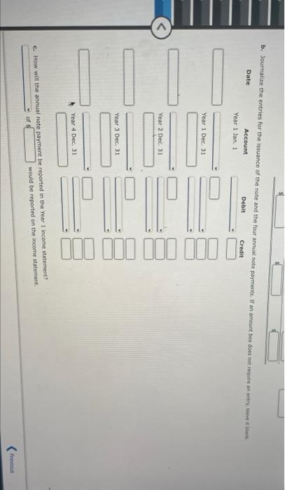 of Year 1, Bryson Company obtained a $71,000, 4-year, 11% installment note