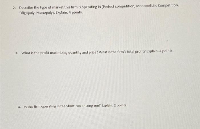 knowledge of competition types, costs, and revenues complete the table below. 7