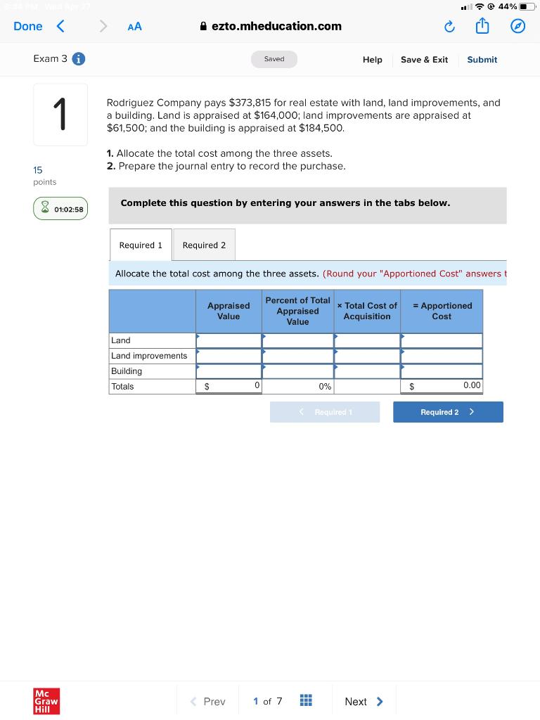 & Exit Submit Rodriguez Company pays $373,815 for real estate with land,