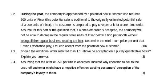 kitchen apparatus, namely Mixer and Fixer. The products are sold to retailers,