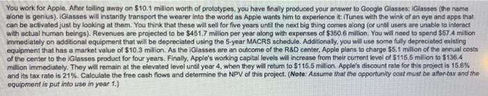 You work for Apple. After toiling away on $10.1 million worth of