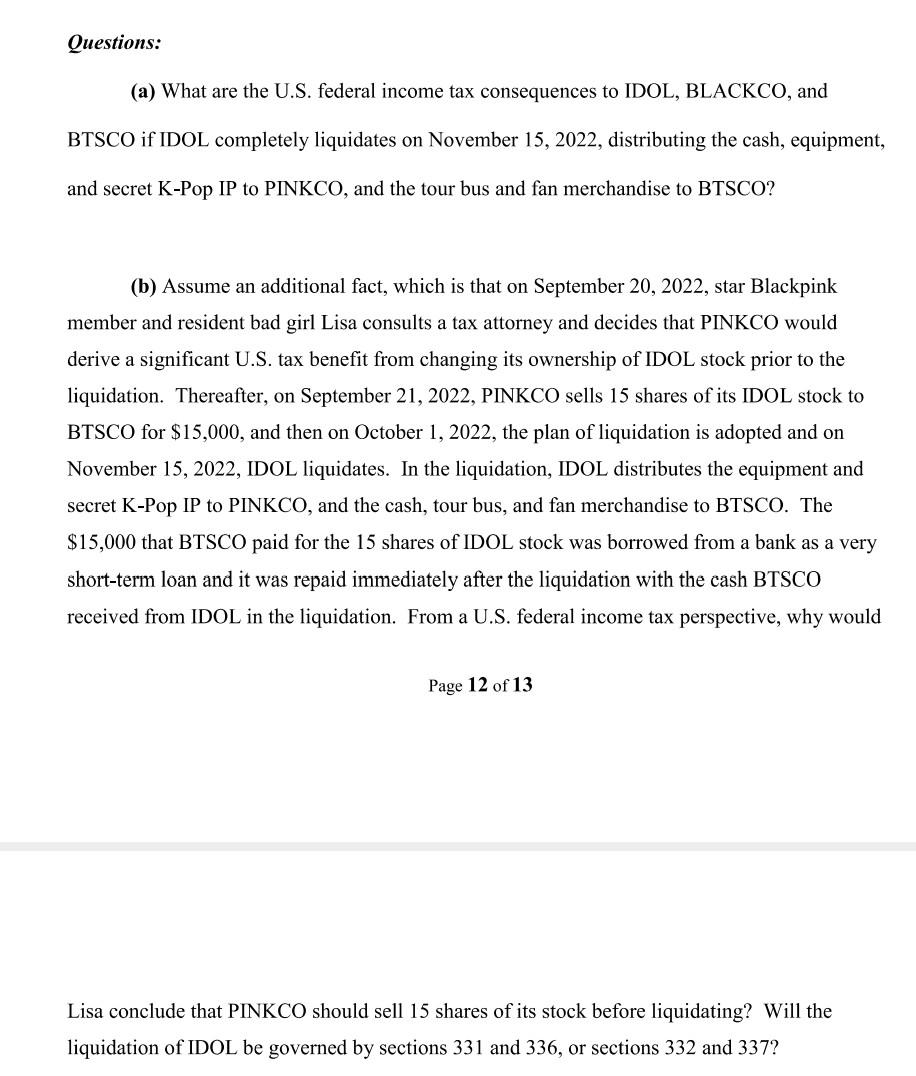 Blackpink and BTS (through their wholly-owned Delaware shell corporations PINKCO, INC. ("PINKCO")