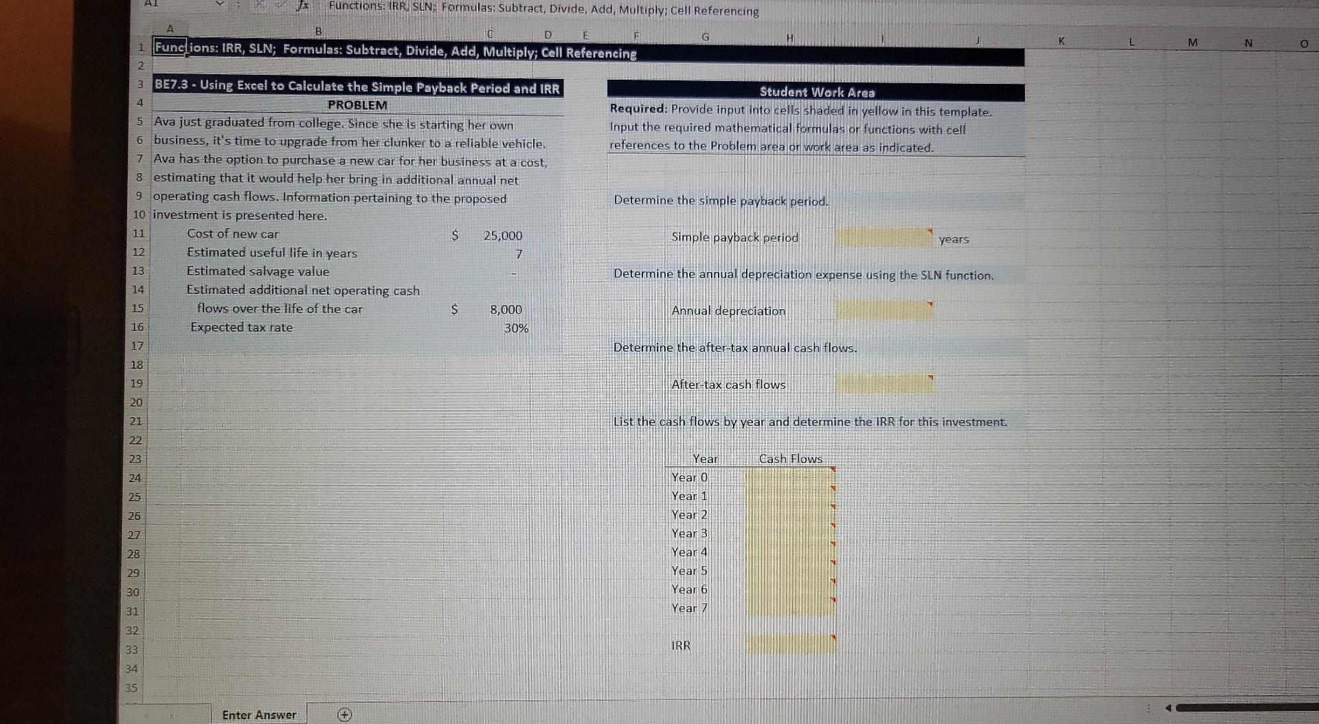 PROBLEM 5 For the past 2 years, Teagan has worked in a
