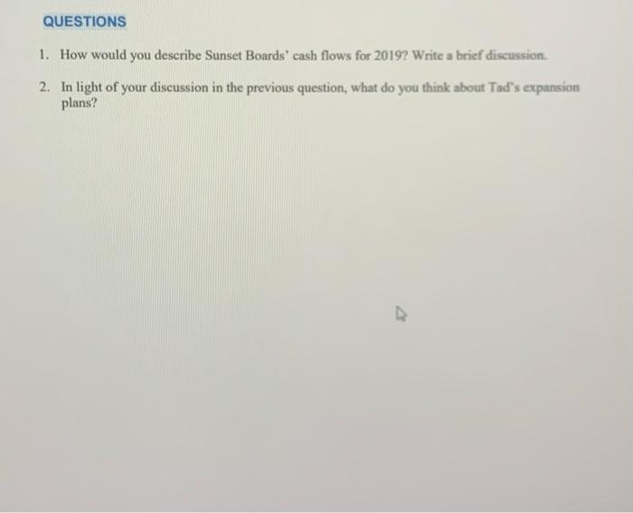 Sunset Boards is a small company that manufactures and sells surfboards in