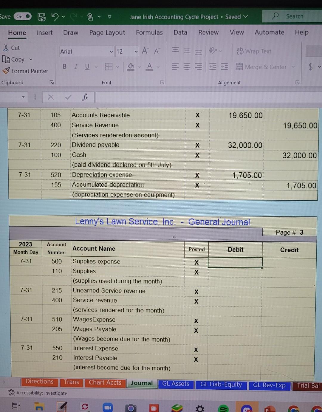 the Transaction Alignment E +A July 1 Borrow $35,000.00 from 1st Bank