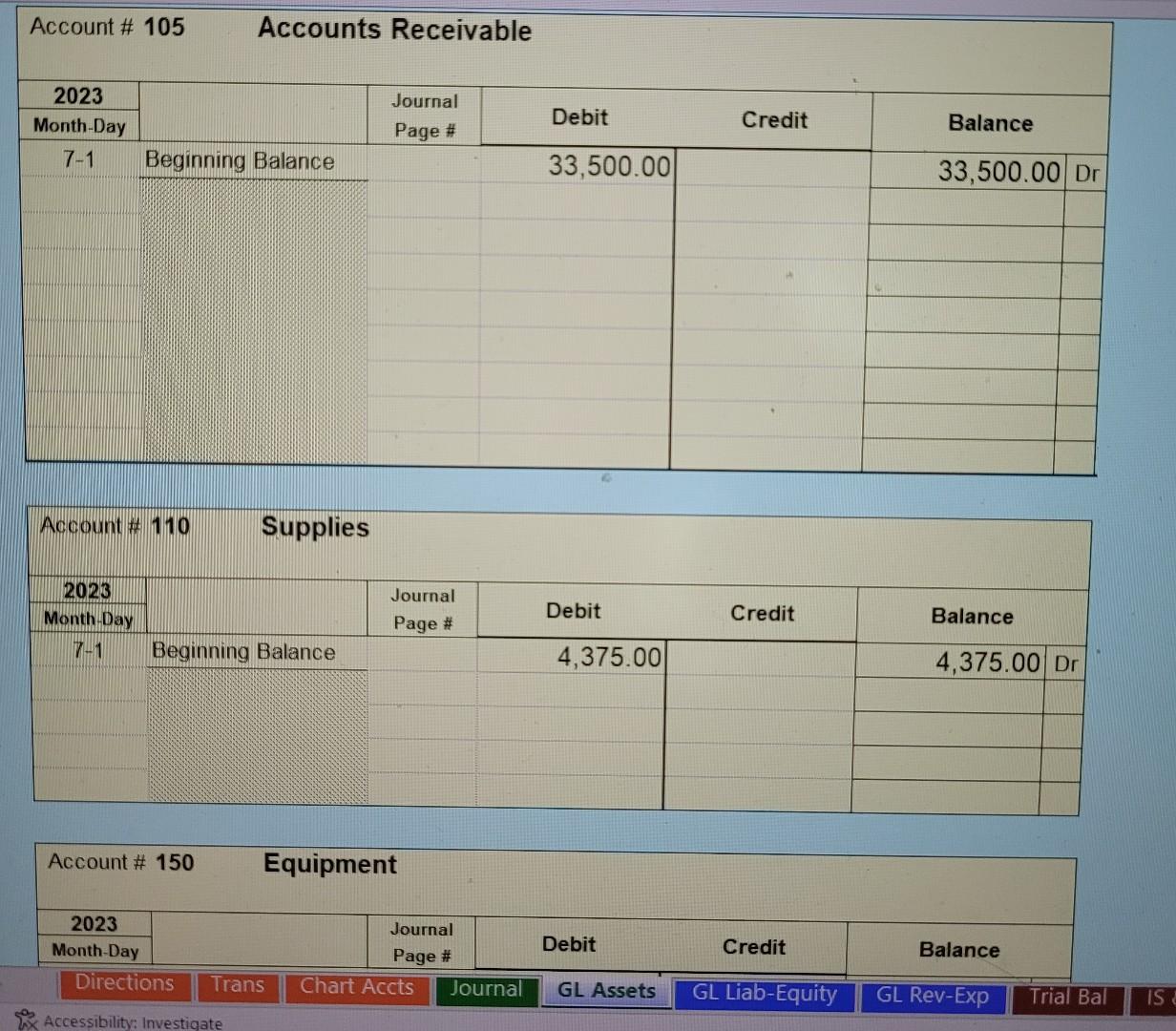 journalize and post a transaction -- this transaction has already been entered
