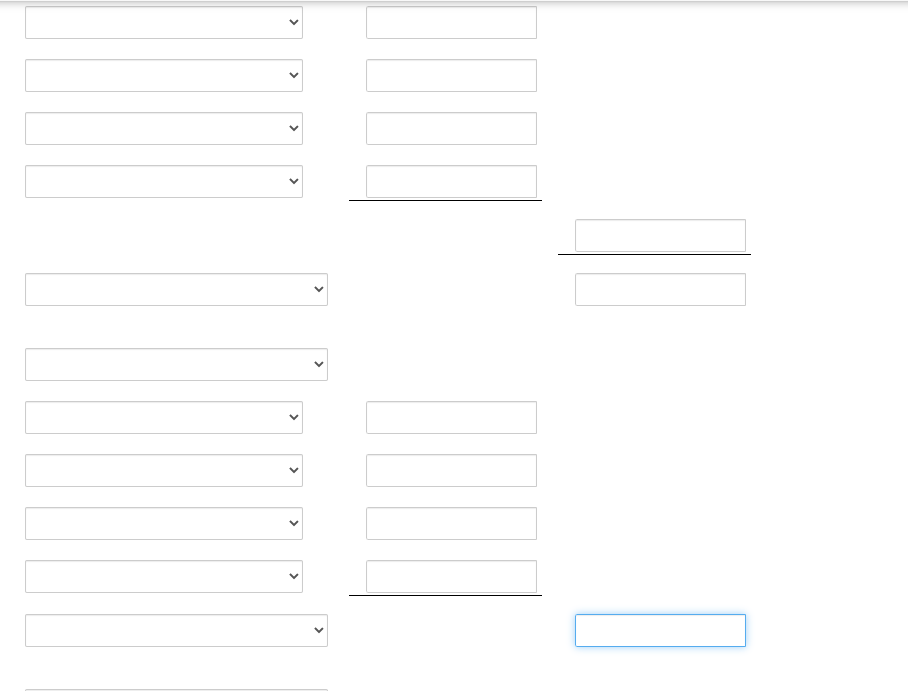 (Enter negative amounts using either a negative sign preceding the number e.g.